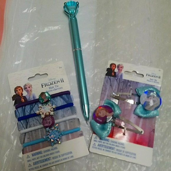 Other - Frozen Hair tie, Frozen hair clips and a beautiful pen